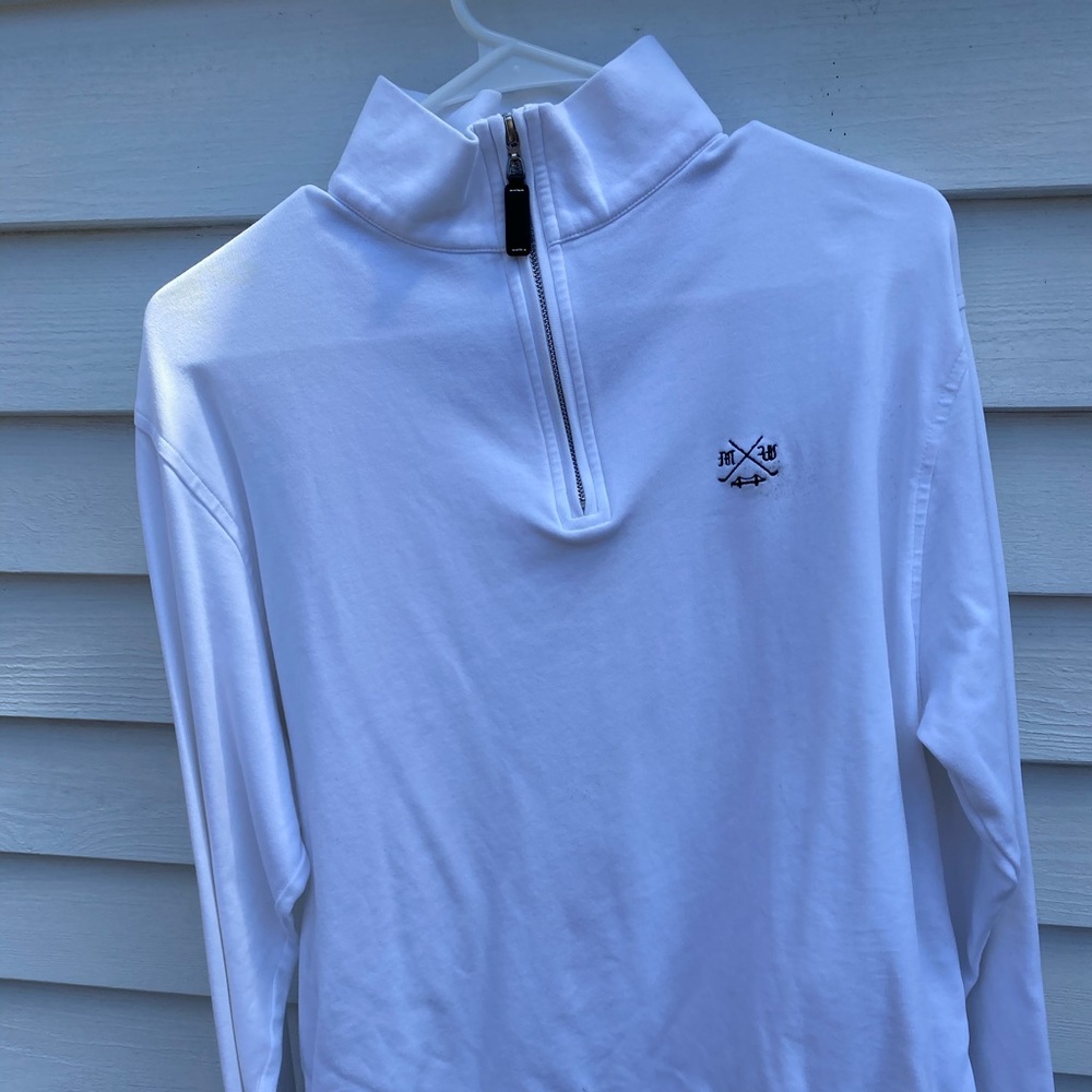 Men’s White Golf Quarter Zip